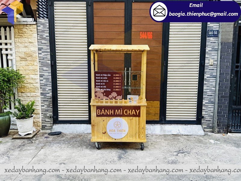 xe đẩy bán bán bánh mì chay giá rẻ