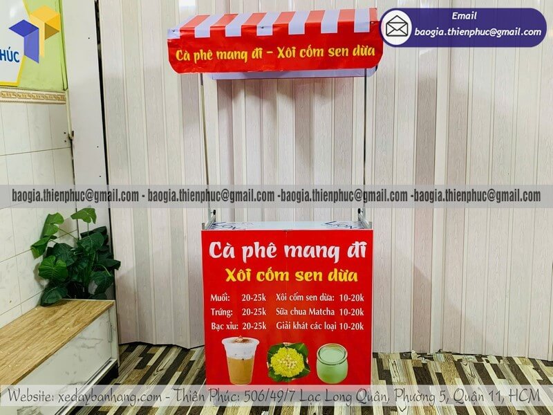 xe bán cà phê vỉa hè