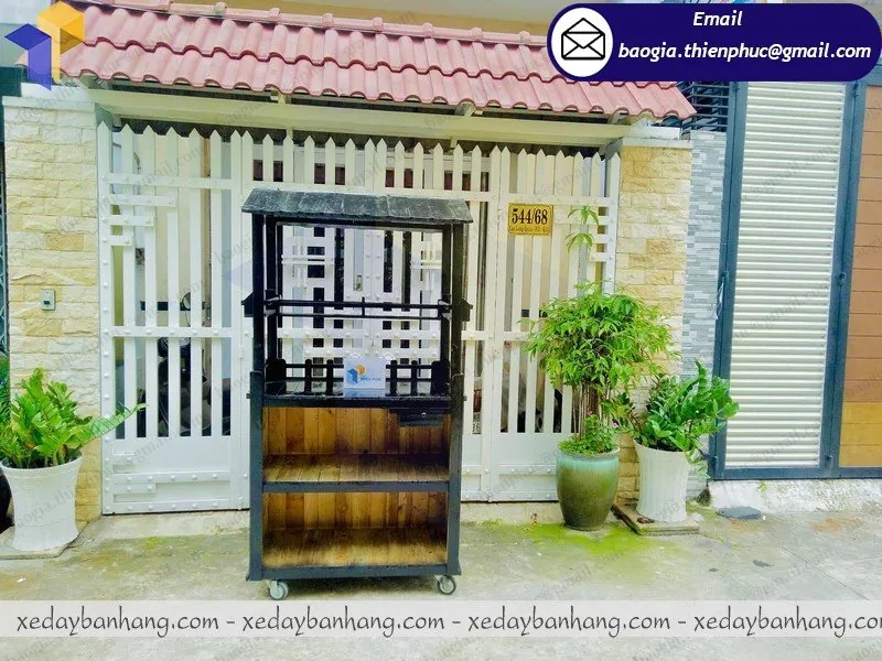 xe đẩy bán cafe mang đi đẹp