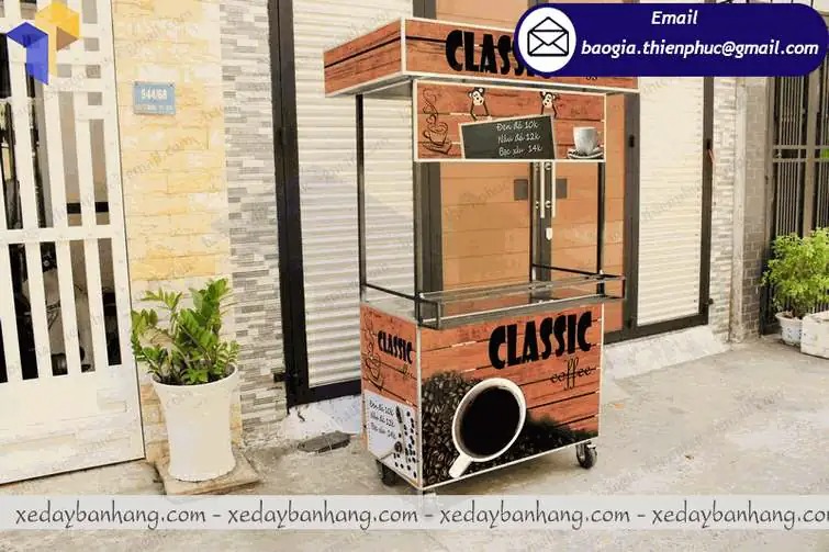 xe đẩy bán cafe mang đi giá rẻ