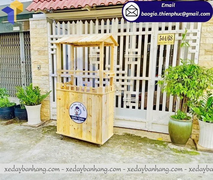 xe đẩy bán trà sữa di động giá rẻ