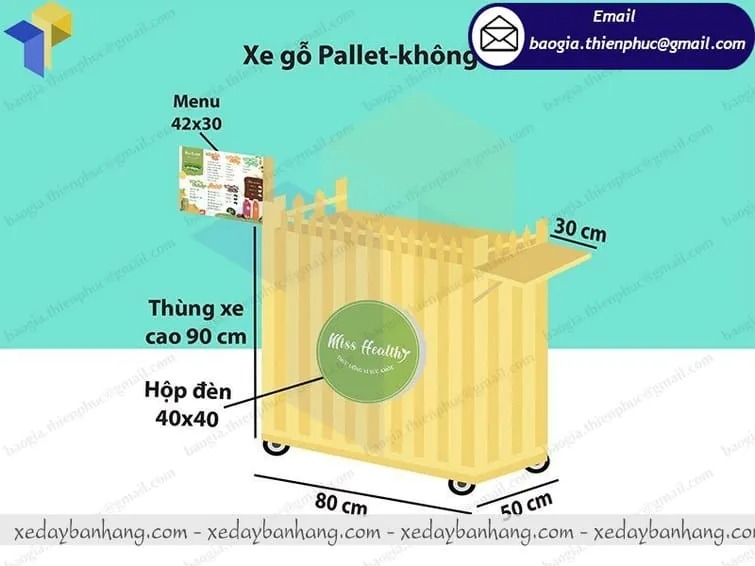 xe gỗ bán nước ép hoa quả quận 4