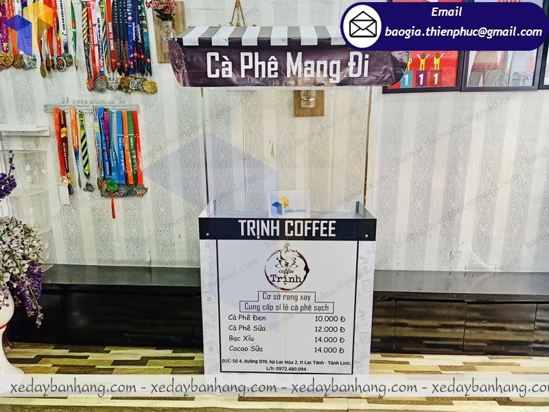 xe lắp ráp bán cafe take away