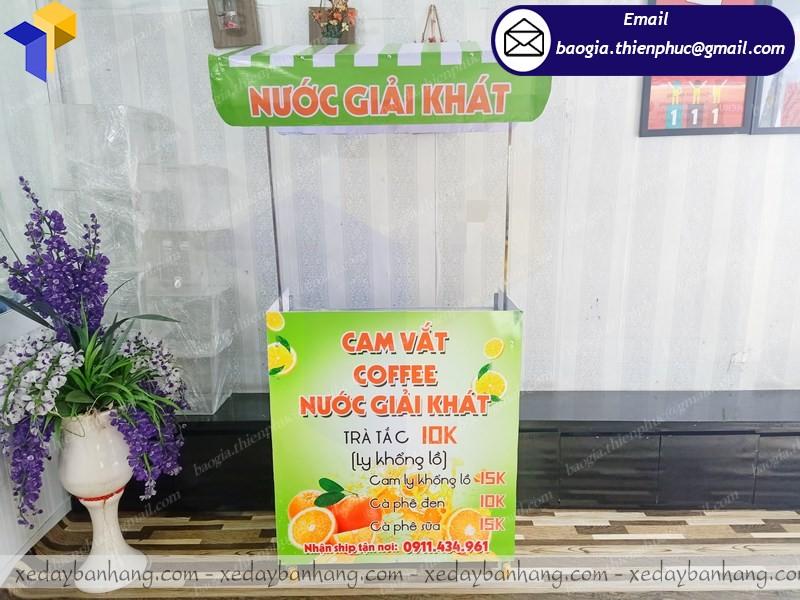 thiết kế booth lắp ráp bán nước cam giá rẻ ở cần thơ