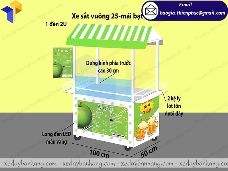 xe trà sữa ăn vặt