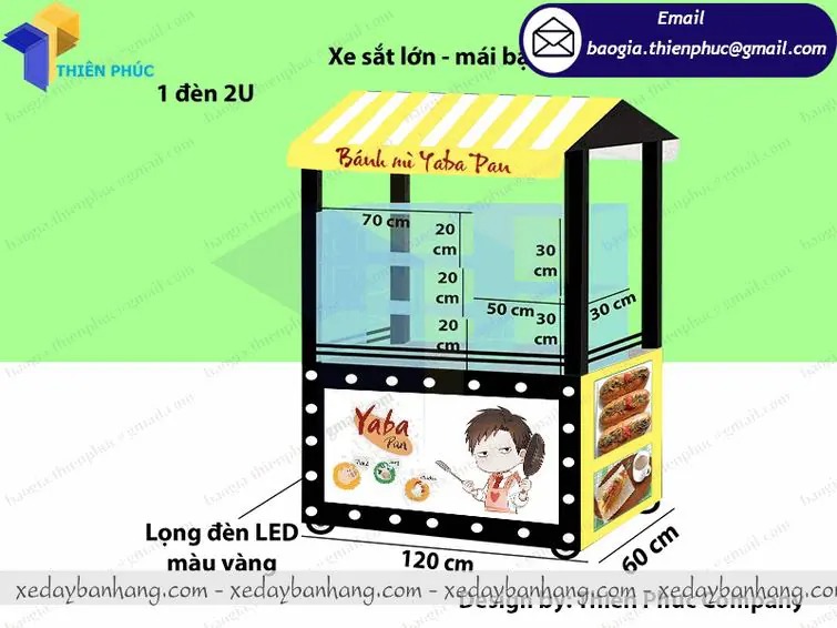 xưởng đóng tủ xe bánh mì inox