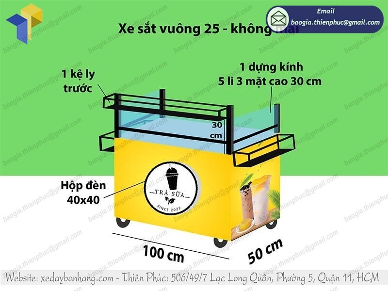 xưởng đóng xe bán trà sữa tại hải phòng