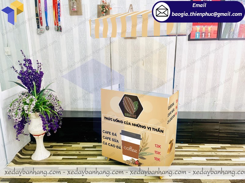 booth lắp ráp bán cacao đá giá rẻ