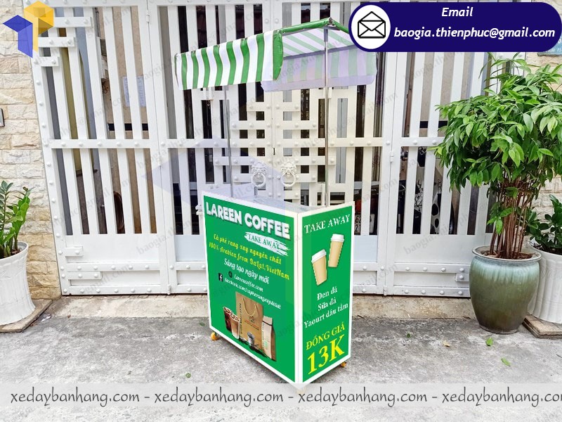 quầy booth lắp ráp bán cafe rang hạt